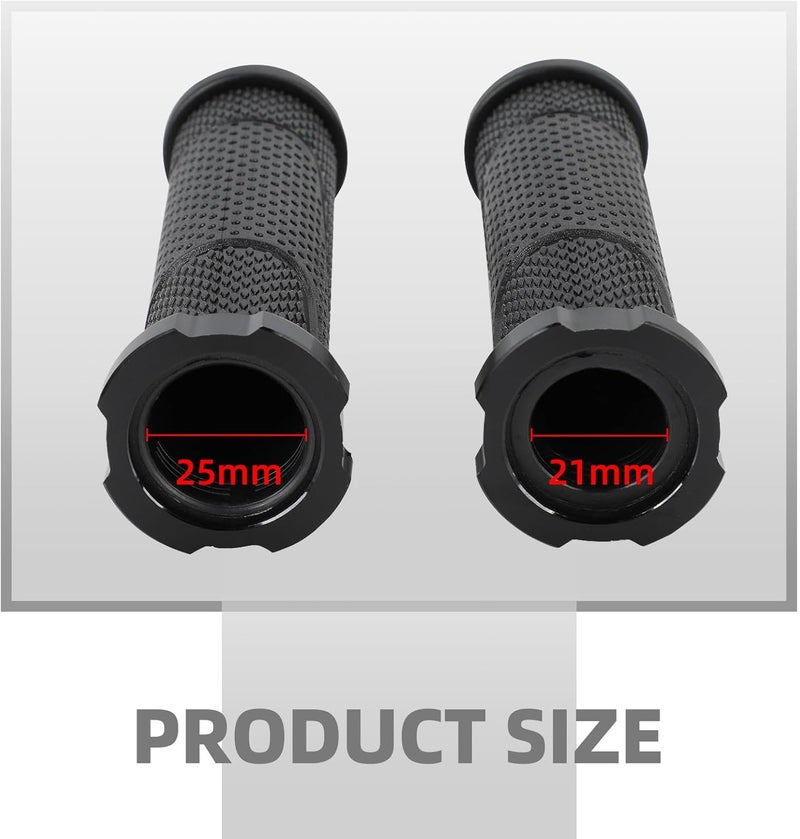 BAOUFF Throttle Grips for Surron Light Bee,Aluminium+Rubber Handlebar Handle Grips with End Plug for Dirt Bike Sur Ron Light Bee X/Light Bee S - Image 2